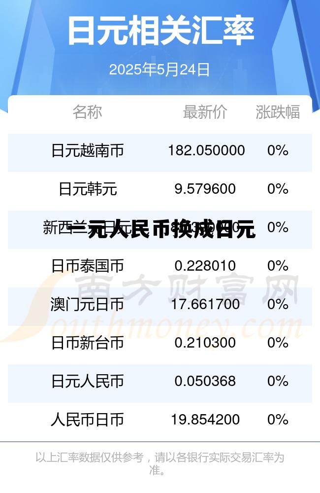一元人民币换成日元(一元人民币换成日元汇率) 一元人民币换成日元(一元人民币换成日元汇率)