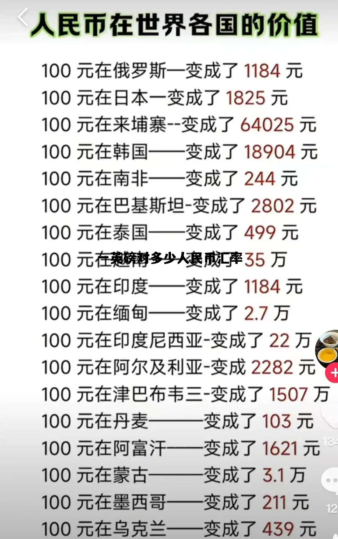 一英磅对多少人民币汇率(一英磅=多少美元一英磅多少人民币)